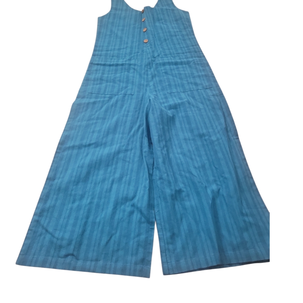 NATIVE YOUTH Teal Striped Garment ROMPER
